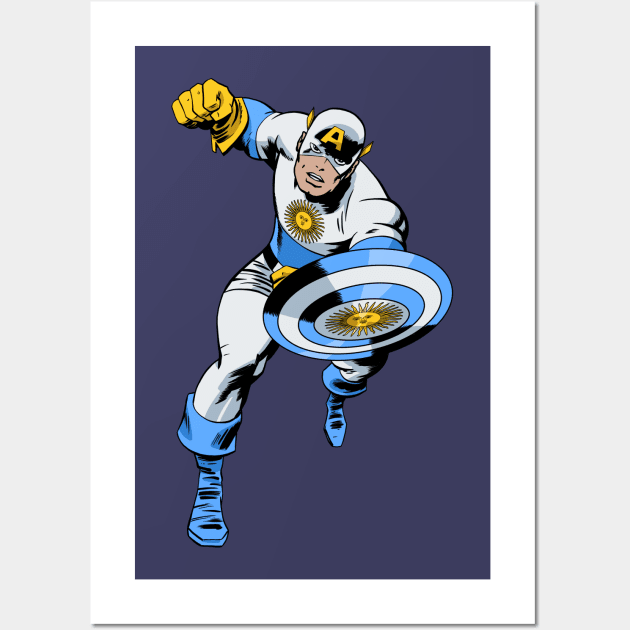 Captain Argentina Wall Art by ThirteenthFloor